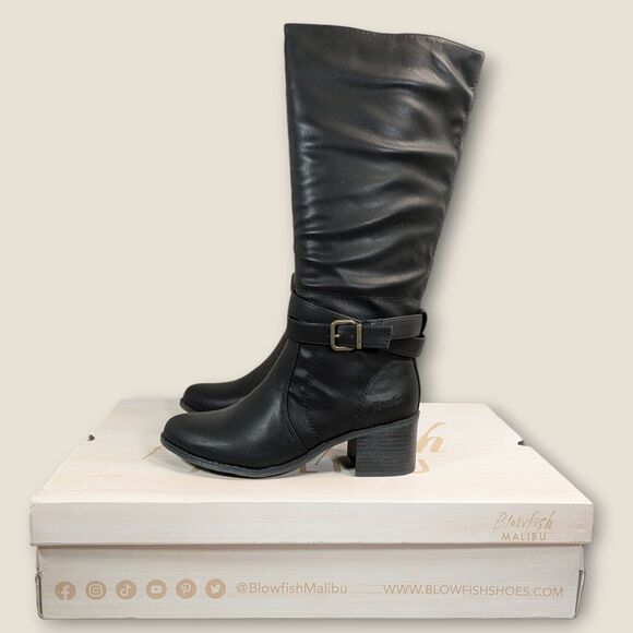 NEW Blowfish Malibu Women's Binda Vegan Leather Boot Black Local Sheriff 8.5M - Picture 12 of 12